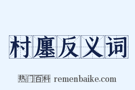 村廛反义词是什么意思的图片